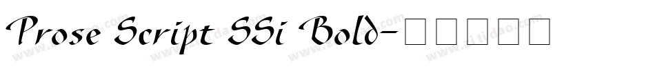 Prose Script SSi Bold字体转换